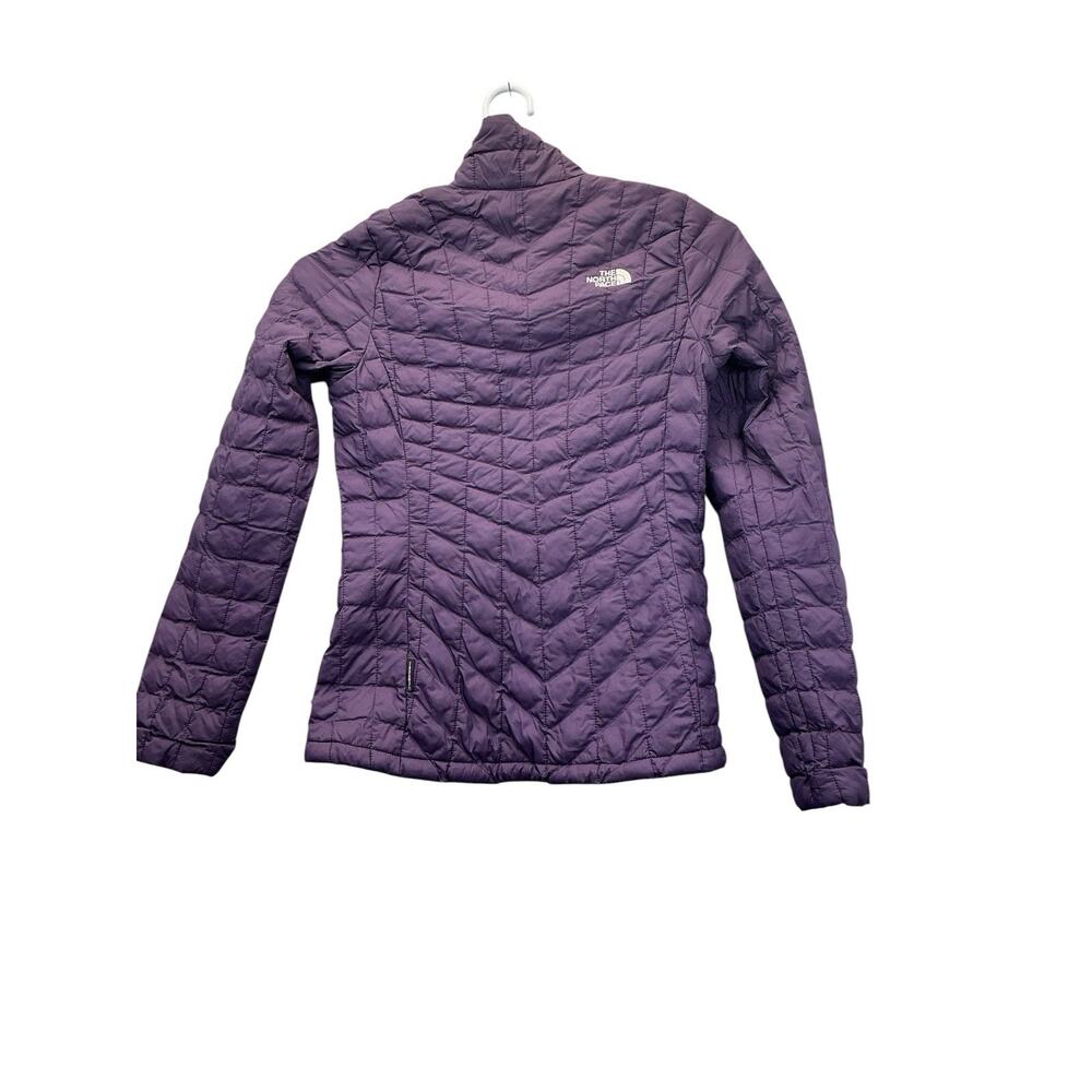 The North Face ThermoBall Insulated Lightweight Full Zip Puffer Purple Sz. S/P - Picture 10 of 11